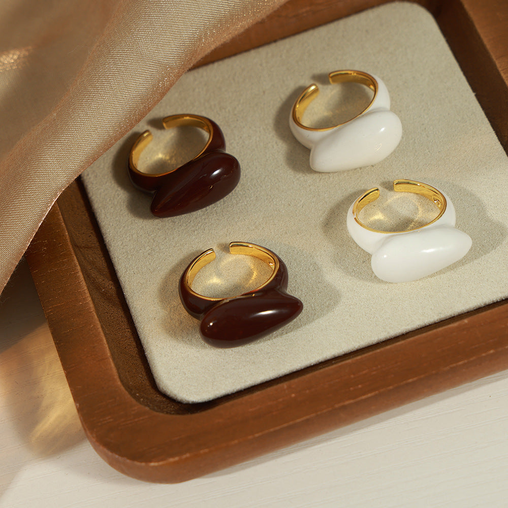 Drop-shaped Open Ring